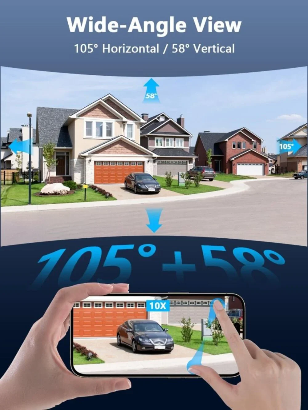 Wireless 4MP Solar Security Camera - AI Motion Detection, Night Vision, 2-Way